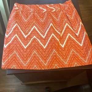 Orange and white skirt